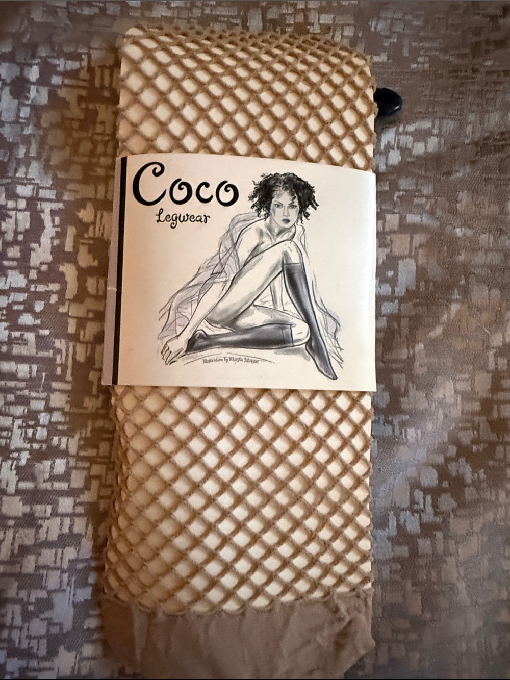 Beige Fishnet Stockings